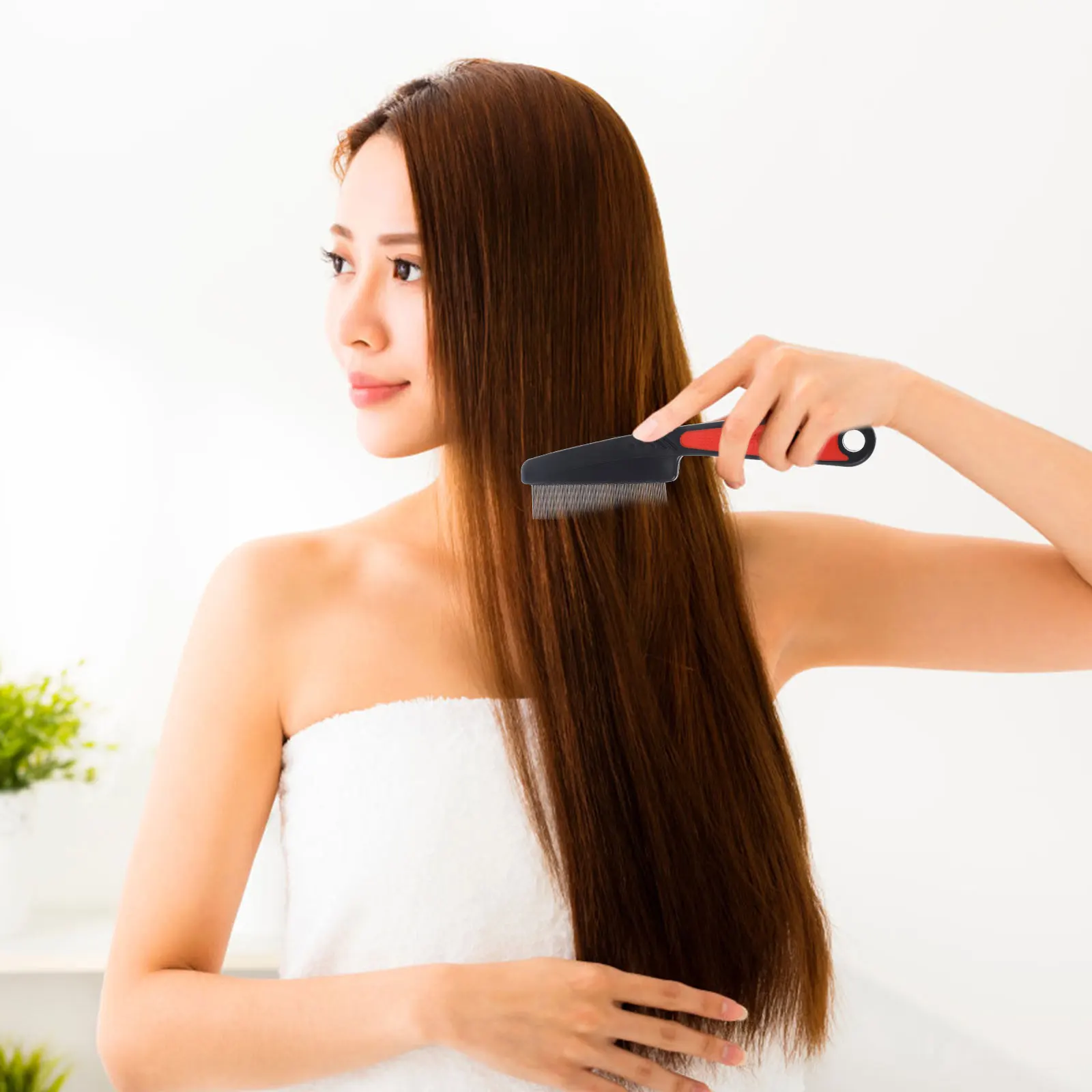 

s Fine Tooth Comb Stainless Steel Dandruff Removal Scalp Brush Hair Pick for Men Women Kids Pets Metal Combs Hair Care Styling