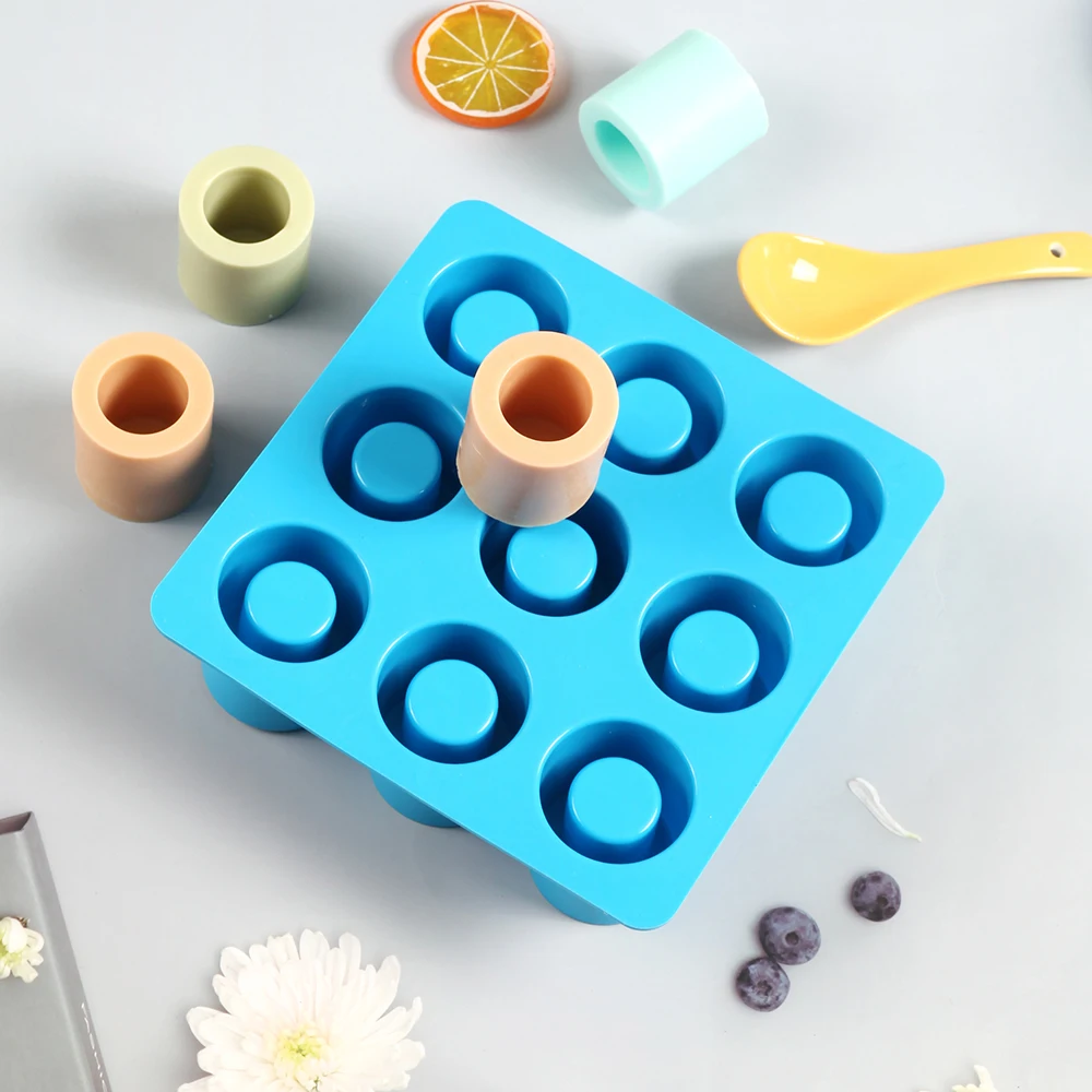 1/3pcs 9-hole round shaped silicone cup, ice glass shaped ice tray, summer ice tray, bar beer using cold drinking tools