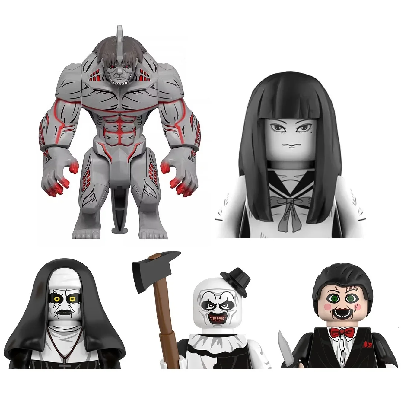 WM6205 Novel Horrible Movie Halloween Pumpkin Vampire Zombies Building Blocks Mini Action Figure Toys