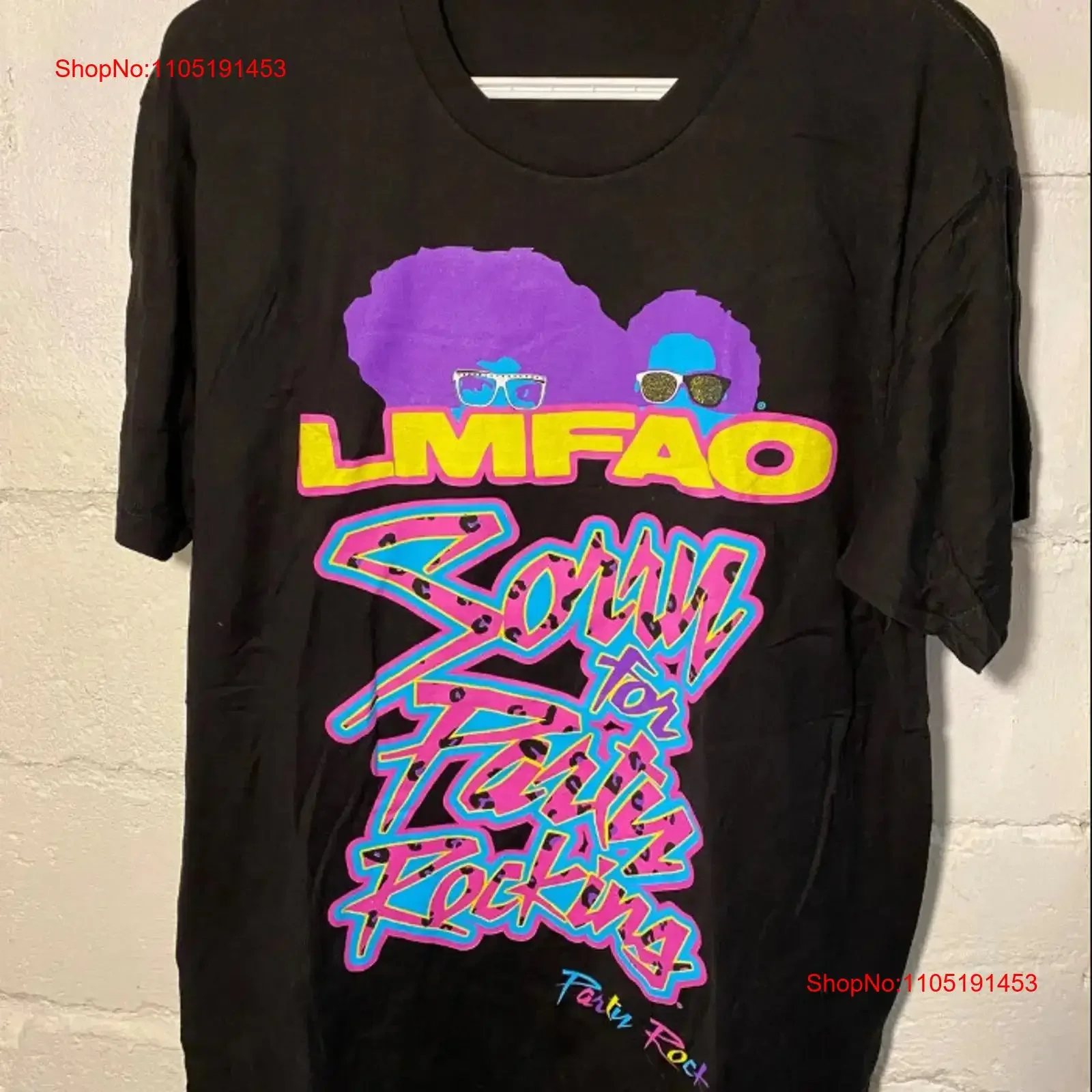 LMFAO آسف للحزب جولة هزاز تي شيرت حجم S 5XL خمر غسلها قليلا أوم تنفس للجنسين امتدت #1