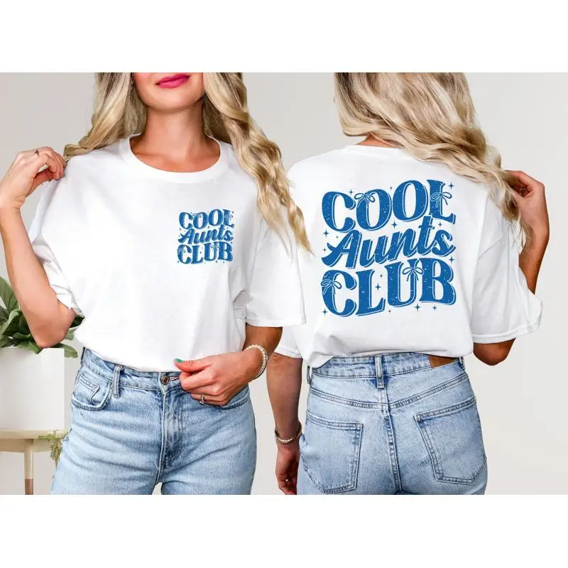 

Cool Aunts Club T Shirt Mothers Day For Auntie Retro Aunt Baby Announcement Birthday