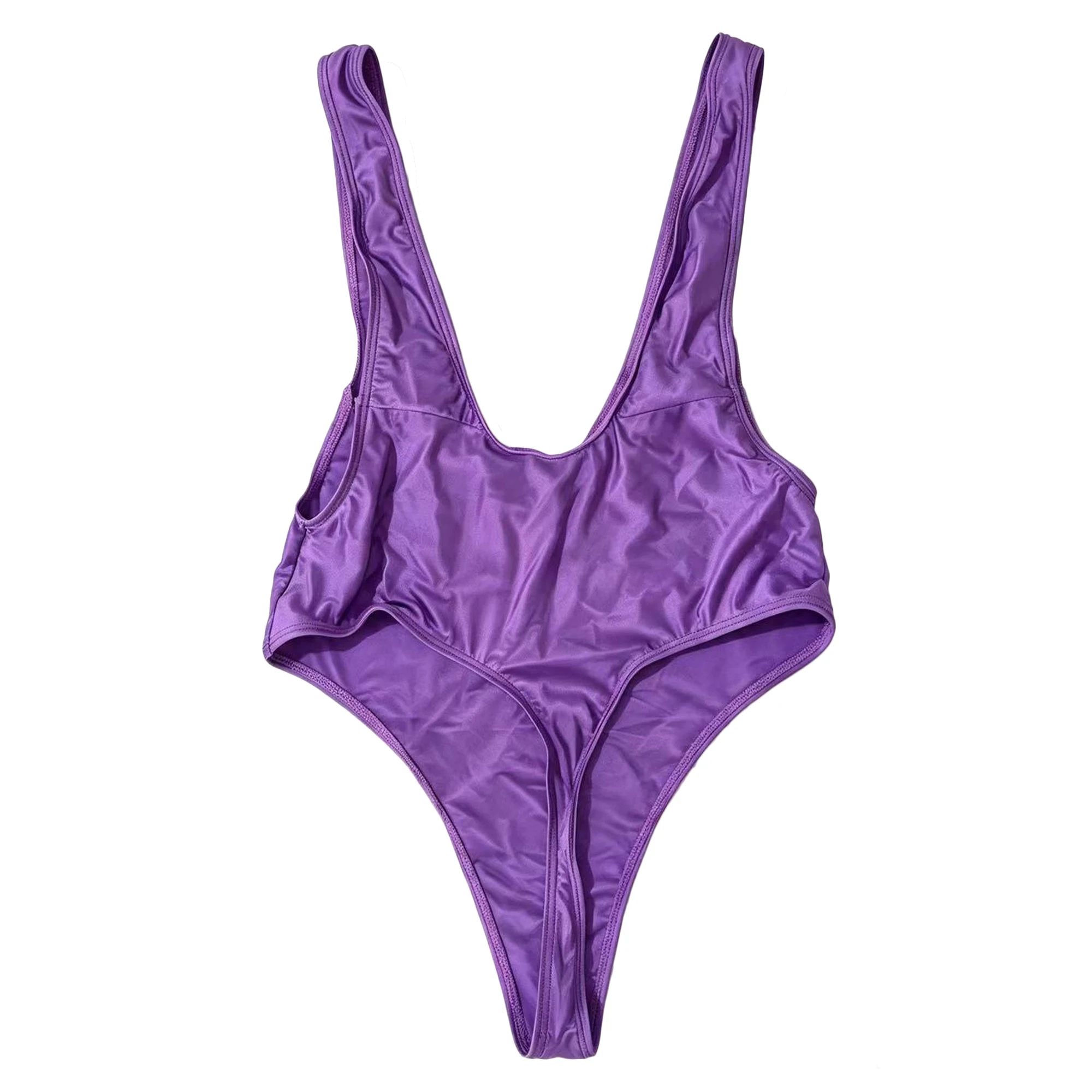 XClocKNYoung Satin Glossy Strap Tights Oil Glossy Classic Style Yoga Fitness Crotch T-Shaped High Fork Tight Swim Underwear