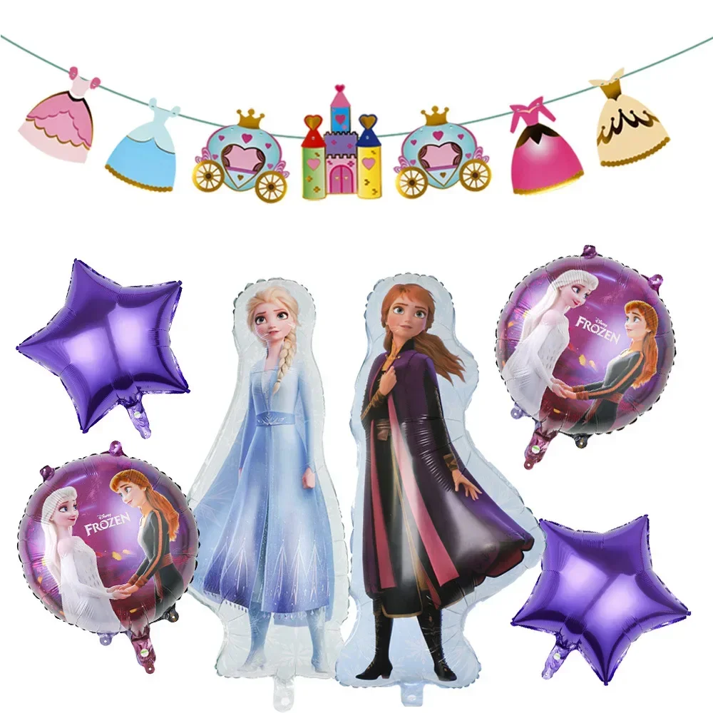 1pcs Disney Frozen themed balloon cartoon Elsa Anna Olaf foil balloon for children's birthday party baby shower decoration toy