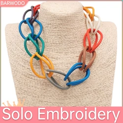 BARWODO New DIY Punk Necklaces For Women Handmade Rubber Gothic Clothing Accessories Designer Party Gift Jewelry Choker Necklace