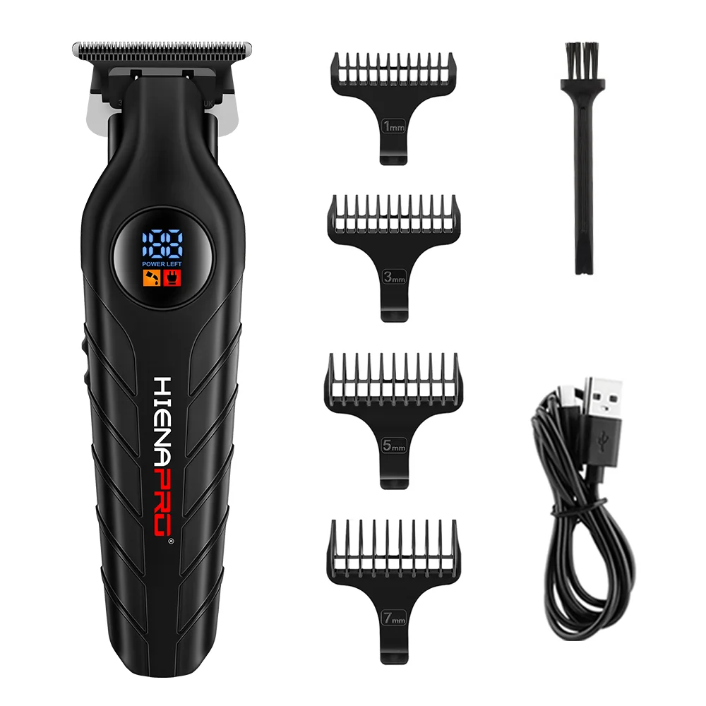 

HIENAPRO Cordless Hair Trimmer for Men LED Display Barber Clipper with 1/3/5/7mm Guide Combs USB Rechargeable