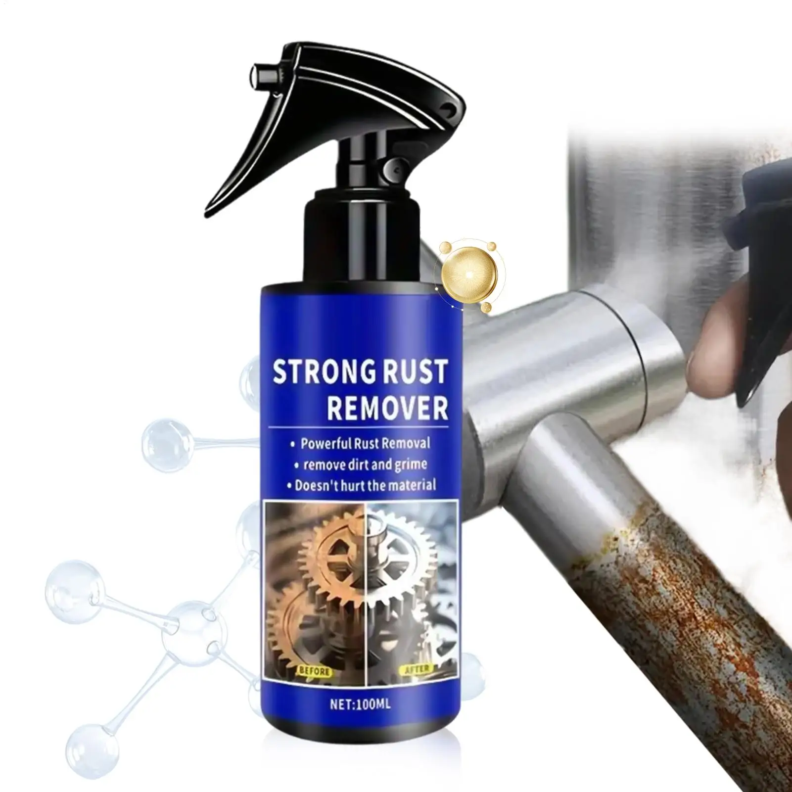 100ml Car Rust Remover used for Removing Rust Providing Surface Protection on Car Brake Pads Iron Metal Surface