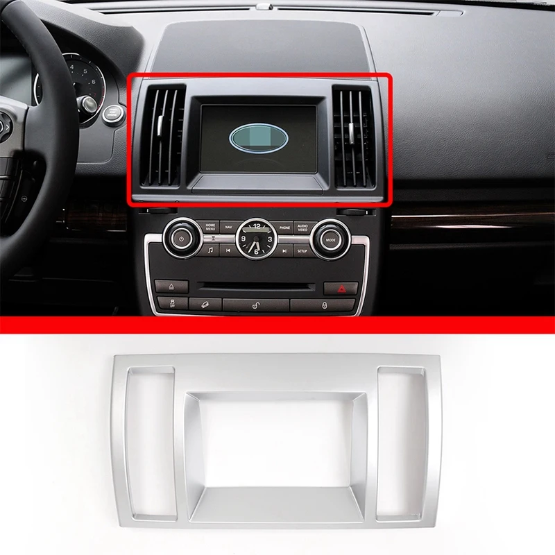 Car Center Console Dashboard Panel Navigation Screen Frame Cover Trim For Land Rover Freelander 2 2013-2015