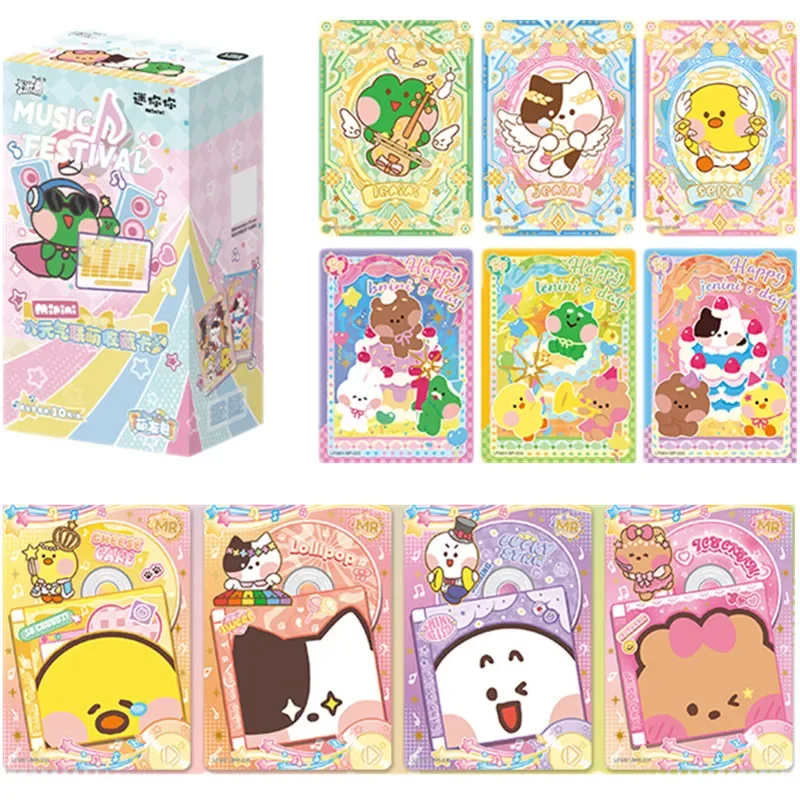 Tarjetas de Minini KAYOU LINE FRIENDS para fiesta SP BP CR, paquete especial divertido Kawaii, tarjeta de colección de Festival de Música, juguetes bonitos para niñas, regalos