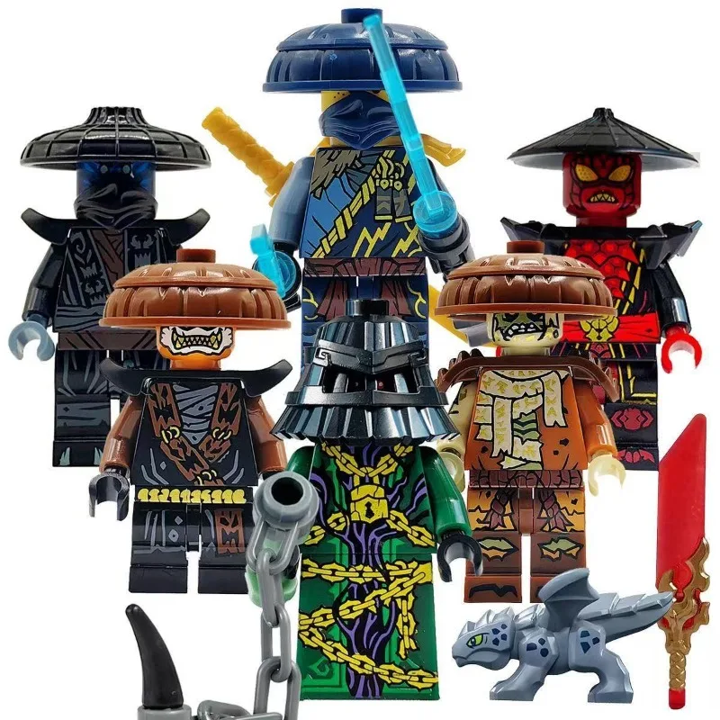 Schurken verhindern den Kauf von Bausteinen, Ninja-Phantomen, Nockert, Zach Temple, Phantom Derrick, Mini-Spielzeugfiguren und Geburtstagsgeschenken. – Detail 2