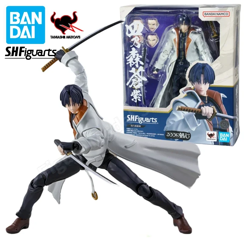

In Stock Original Bandai S.H.Figuarts SHF Shinomori Aoshi Rurouni Kenshin Anime Action Figure Toy Gift Model Collector Hobby