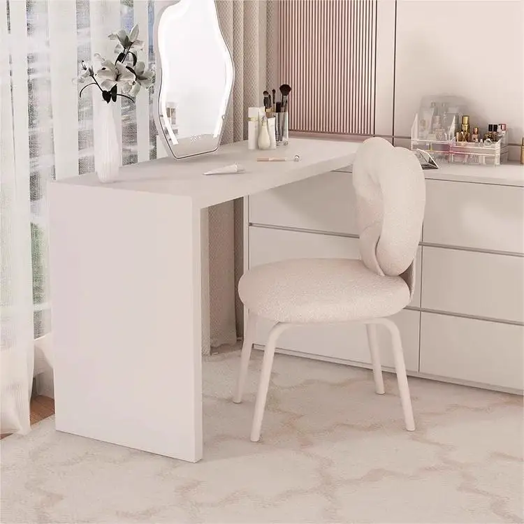 Bedroom girls dressing, household simplicity, dresser back chair, cream style