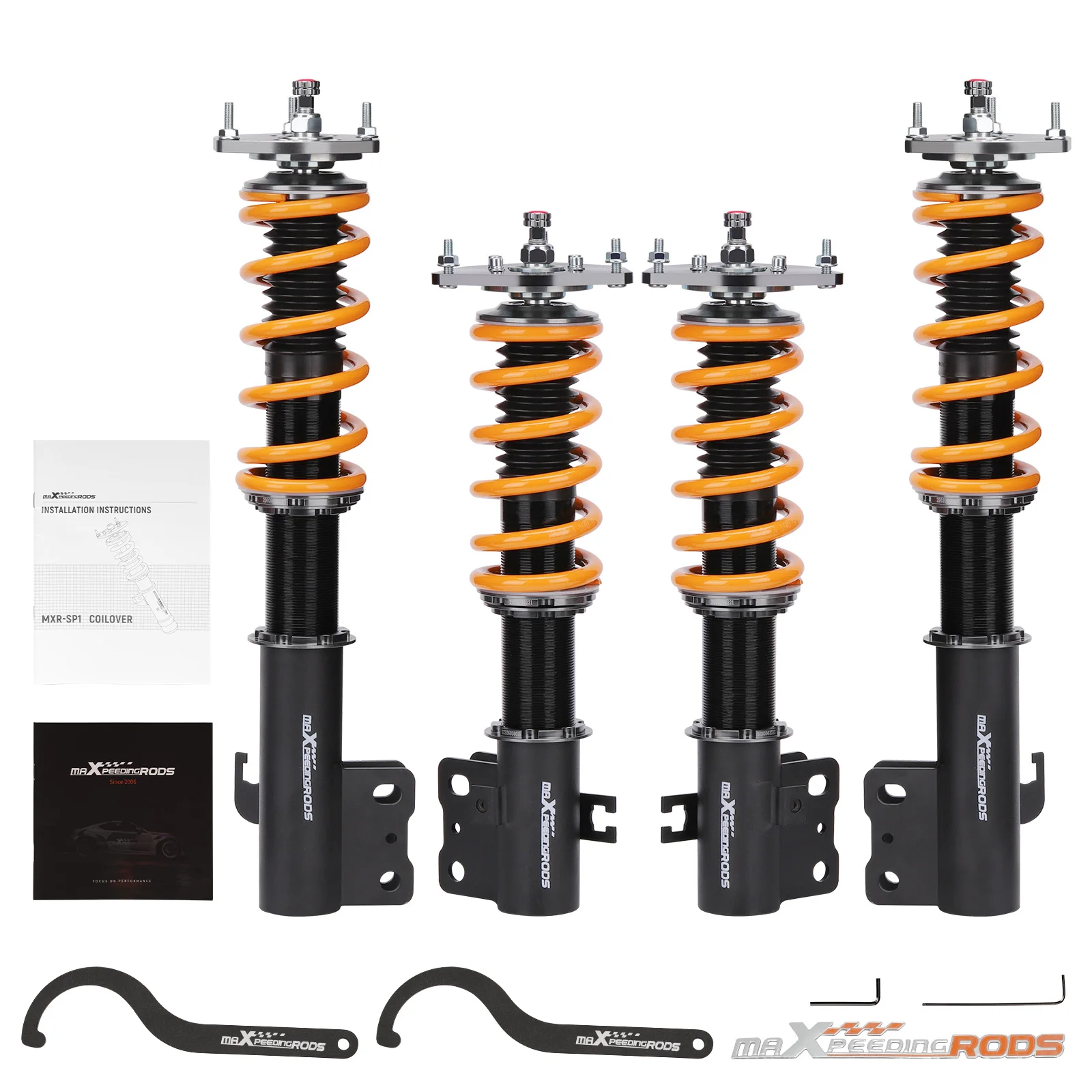 MaXpeedingrods 24 Damping Levels Lowering Street Coilover for Subaru Forester SF 1998-2002 Shock Absorber Suspension Kit