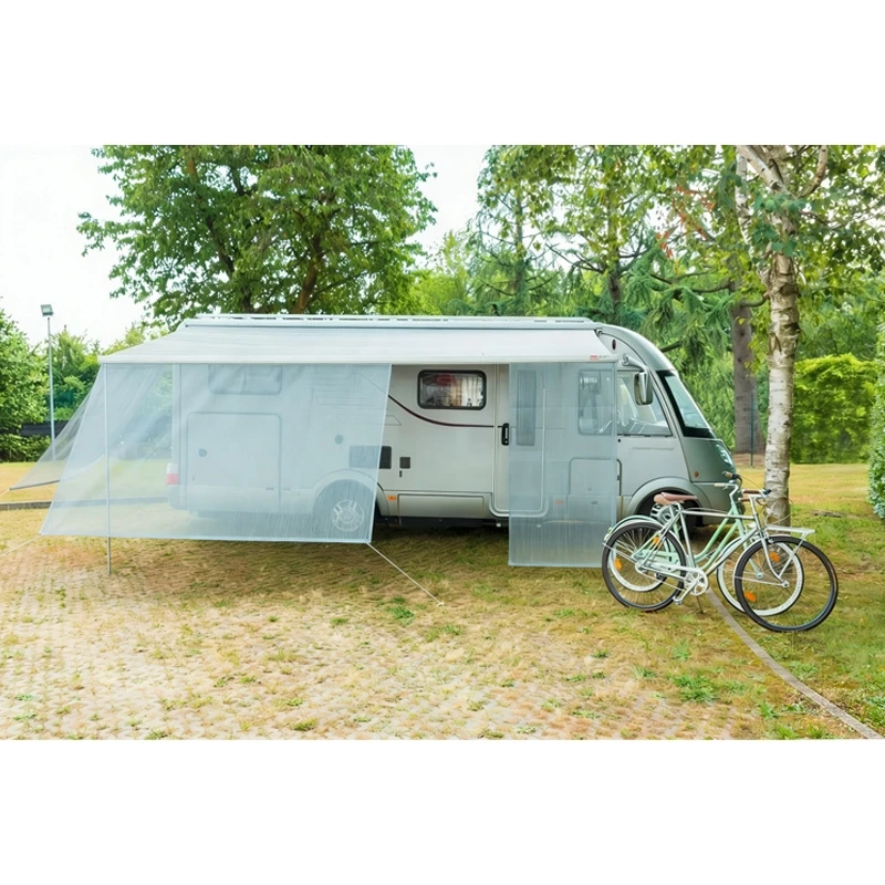 RV Awning Sun Shade Screen View Blocker Front Panel Caravan Sunshade Front Gear Sunshade Net With Keder Rubber Strip 100x190cm