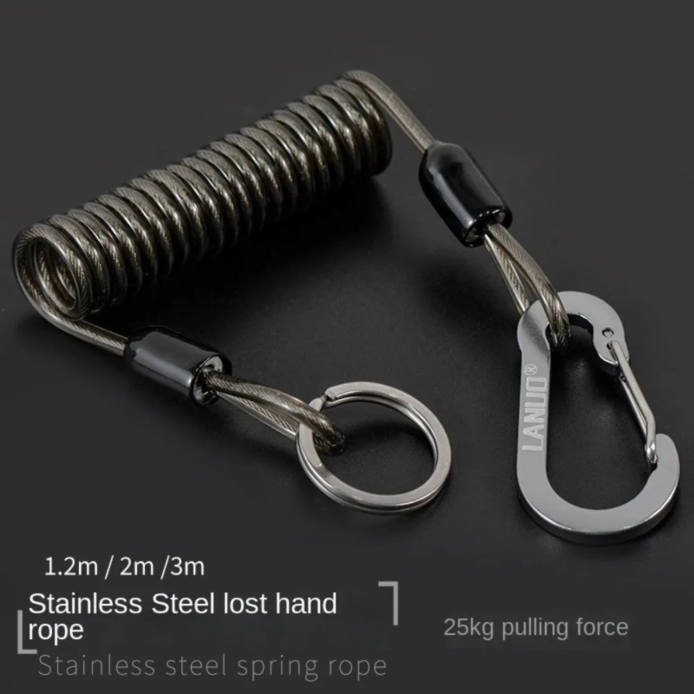 

1Pcs Telescopic Elastic Retention Missed Rope Lure Pliers Anti-Lost Safety Spring Lanyard 1.2M/2M/3meter