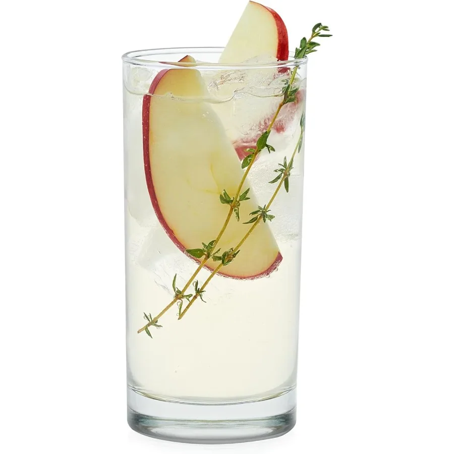 

Tumbler Drinking Glass Sets for Home and Outdoor Use Durable Heavy Base Design with LeadFree Tall Water Glasses Elegant Beer Gl