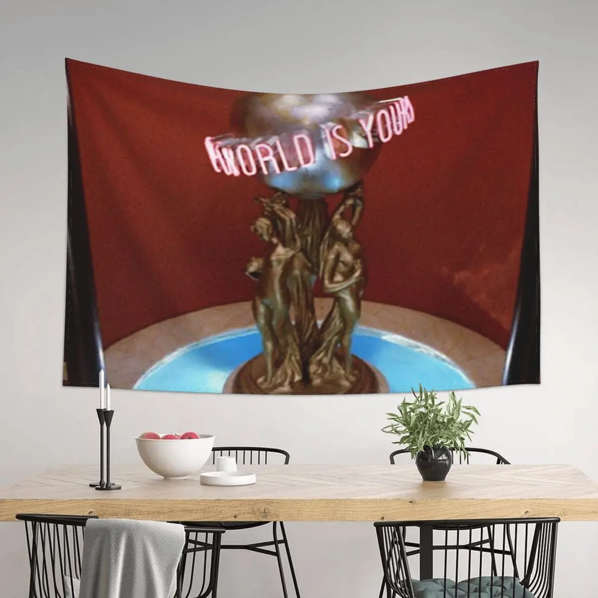 

Scarface The world is yours Tapestry Decoration Wall Wall Hanging Decor Tapestry