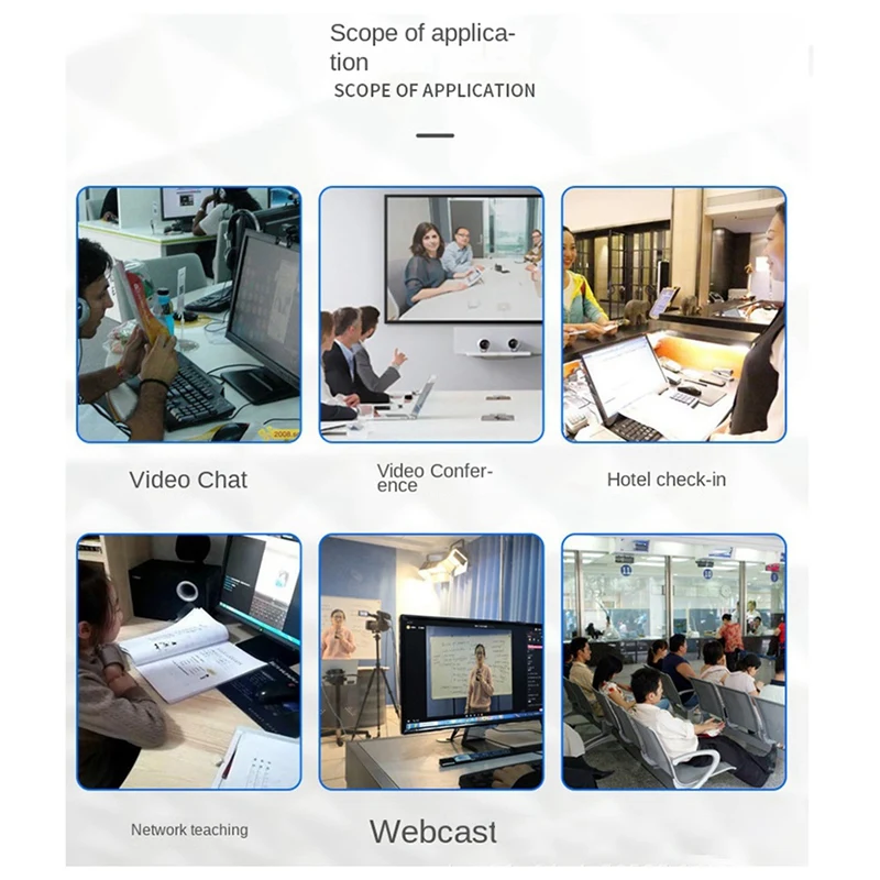 Kamera Web HD dengan mikrofon tanam, kamera Web HD dengan colokan USB untuk PC komputer Laptop Desktop gratis Drive kamera rumah tangga