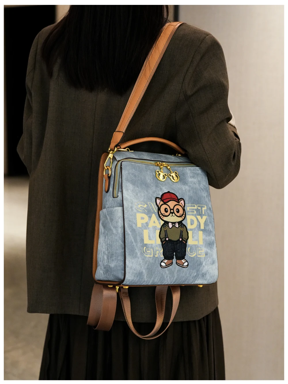 【Gran oferta】Mochila moderna, bolso de hombro para mujer, mochila de gran capacidad con cierre y bolso de mano informal con doble correa para los hombros.
