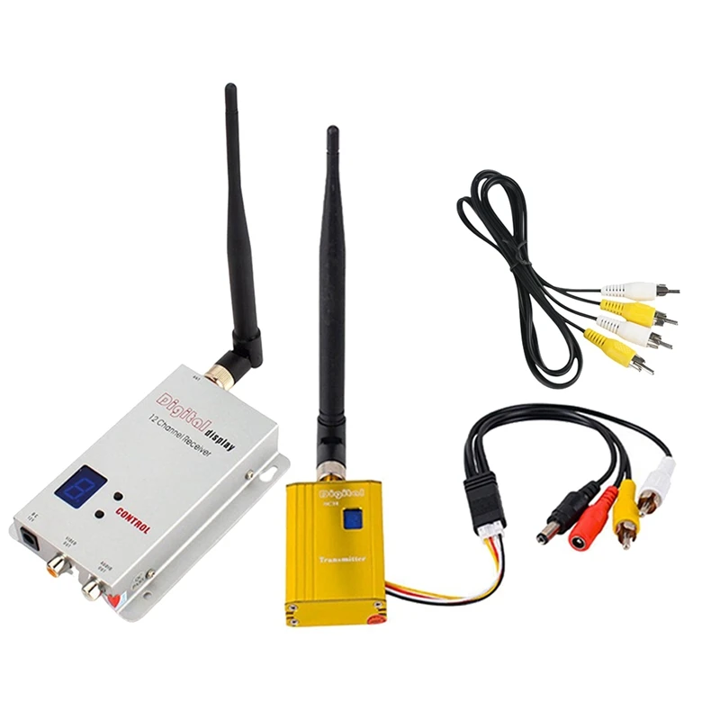 1.2G 1.3G 2W FPV VTX 8CH 2000Mw+FPV 1.2G 1.3G VRX 12CH FPV Audio Video Transmitter Receiver For FPV Quadcopter RC Drone