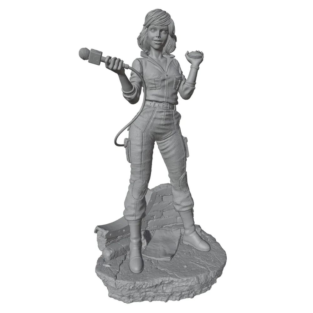 1/24  75mm  Movie Character Model Girl Resin Model Kits 3D Printed Gray Model Figurine DIY Doll Model Unassembled And Unpainted