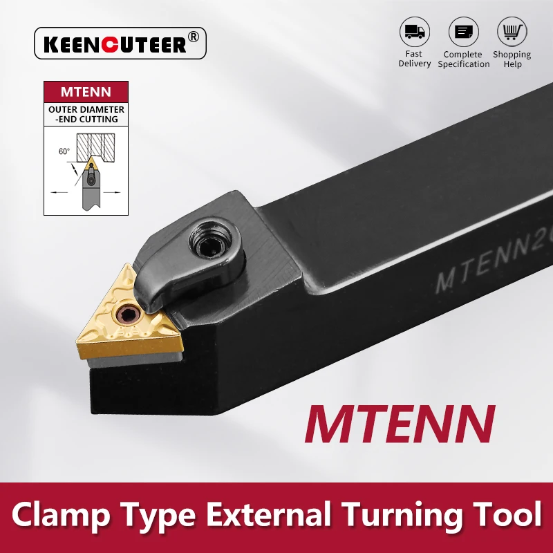 MTENN1616 MTENN2020 MTENN2525 MTENN3232 External Turning Tool MTENN Lathe Bar Turning Holder CNC Cutting Tool Cutter Bar