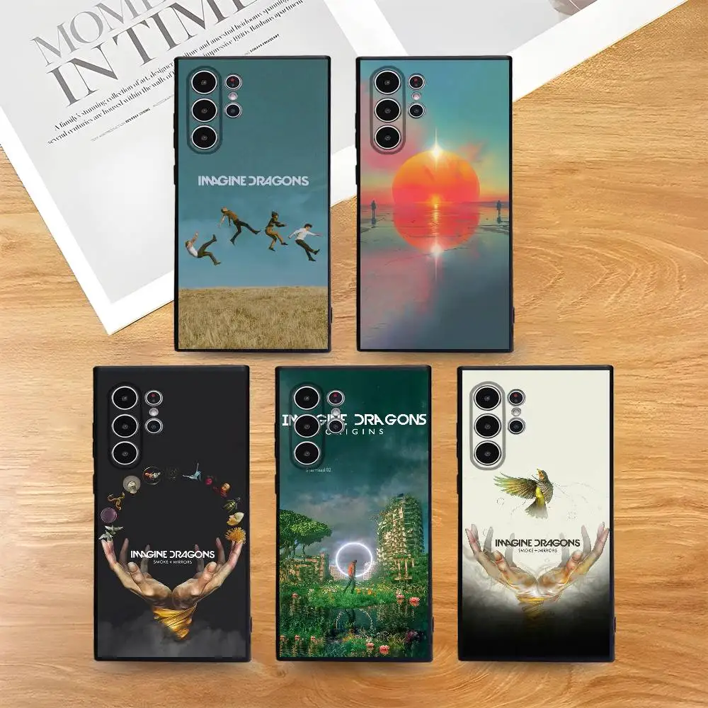Banda imagine dragons tear caso de telefone para samsung série s s21 s22 s23 s24 s25 fe plus ultra tpu macio para a pele-amigável