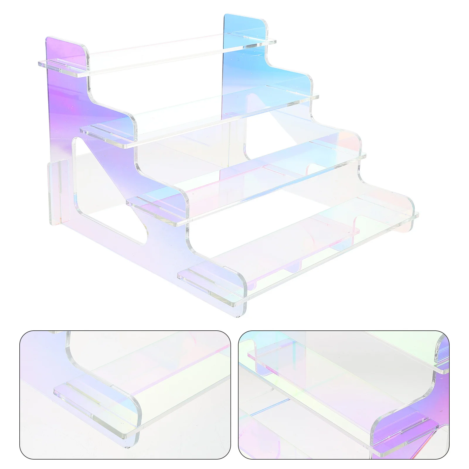 

4-Tier Acrylic Display Rack Perfume Organizer Stand for Cupcakes Desserts Desktop Countertop Display Shelf Dessert Stand