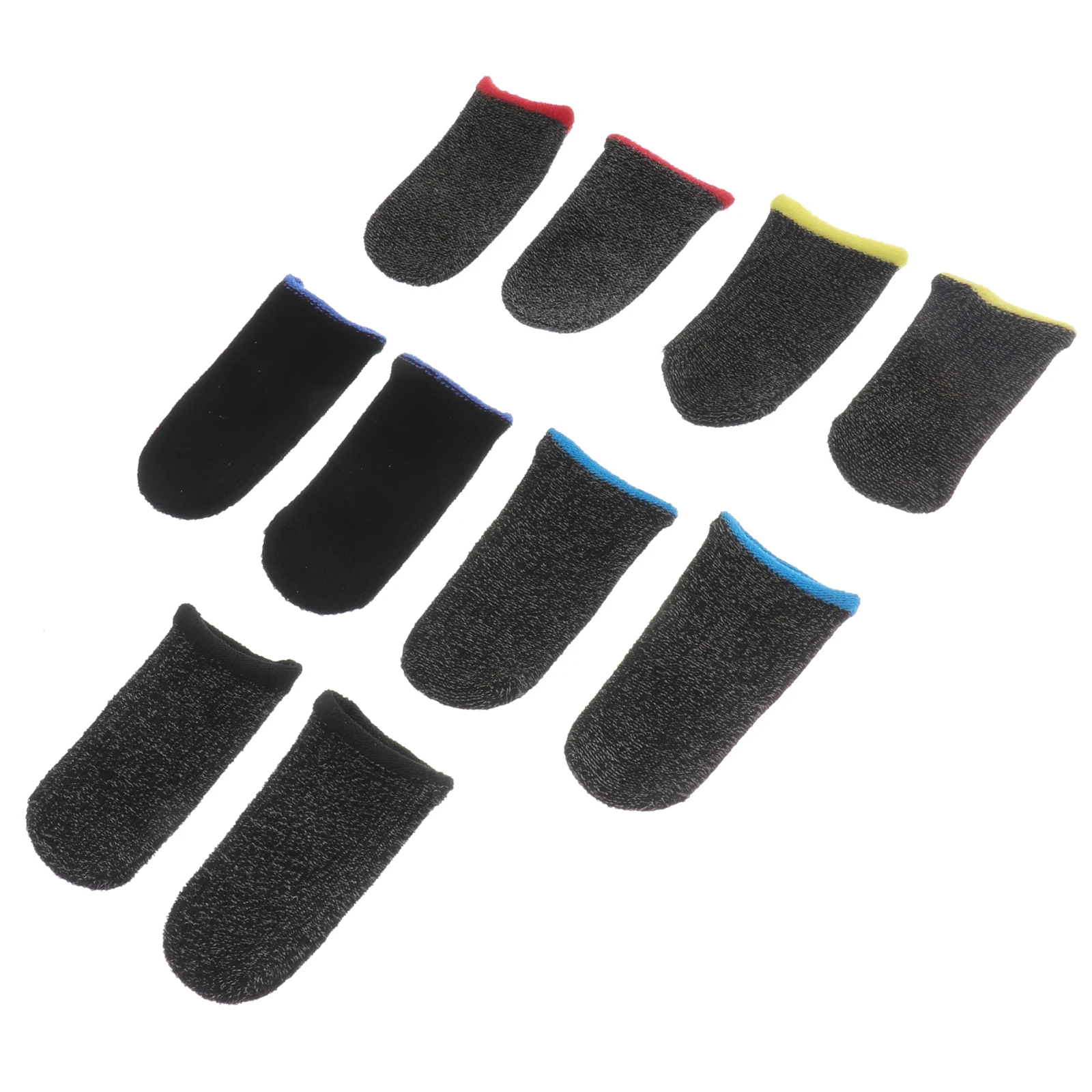 

5 Pairs Mobile Game Finger Cots Wear Resistant Elastic Covers Fatigue Resistance Bending Strength Gloves Fingers