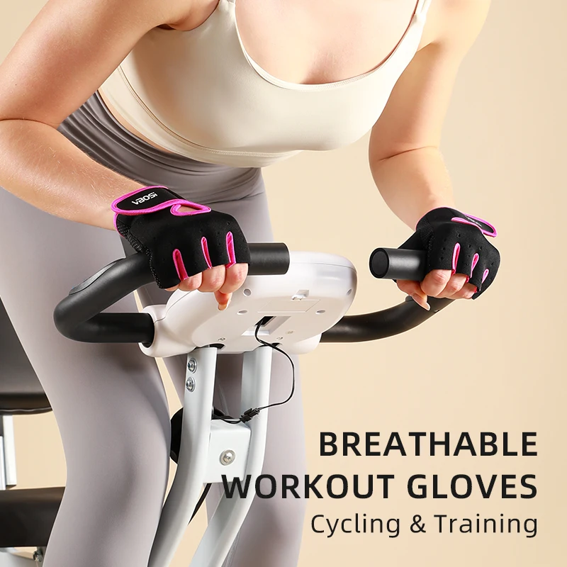 VBOSi Breathable Half Finger Gloves for Gym Exercise Cycling with Anti-slip Dots