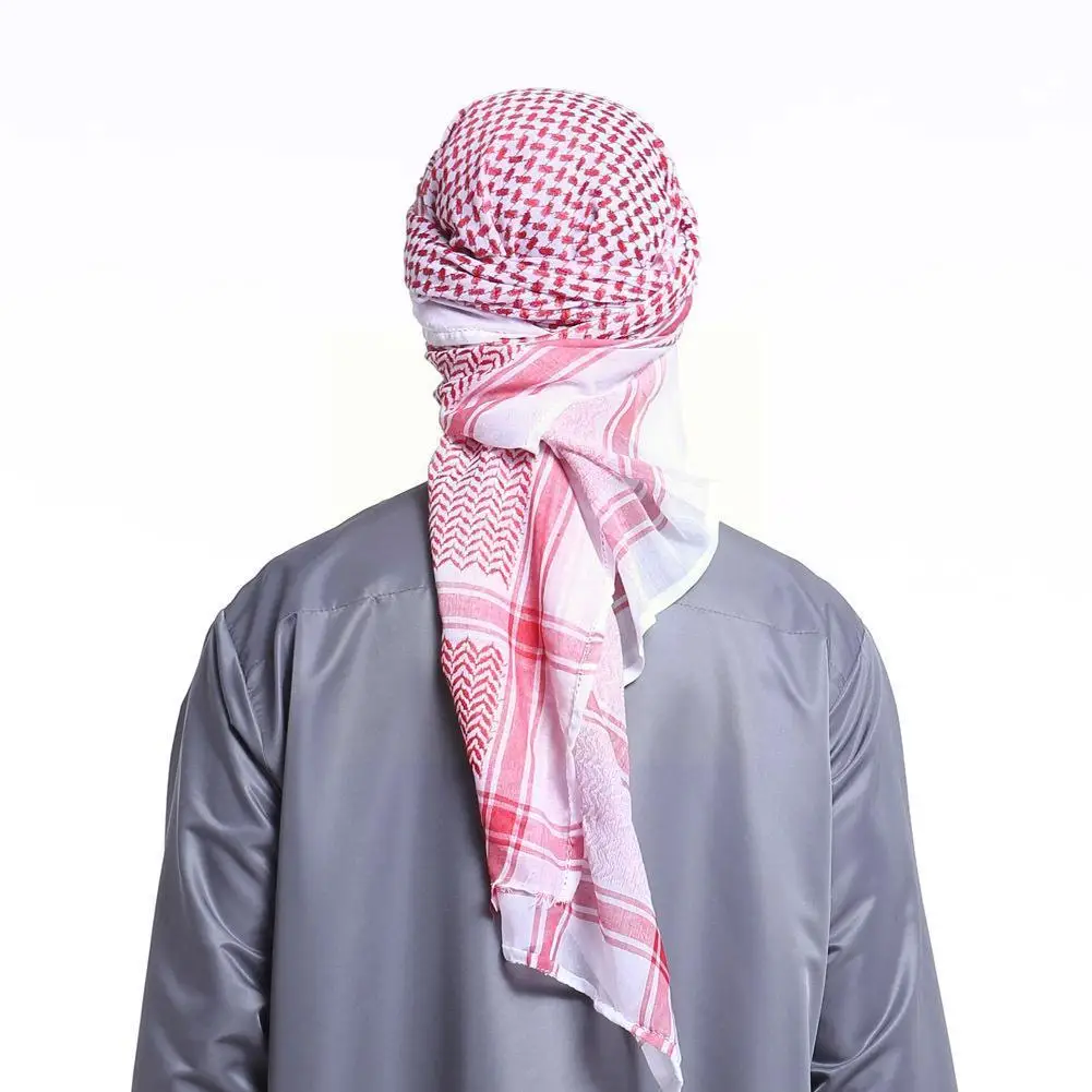 Bufanda con estampado islámico para hombres y mujeres, pañuelo Hijab árabe, Turbante, ropa musulmana, Turbante de oración, C0T3