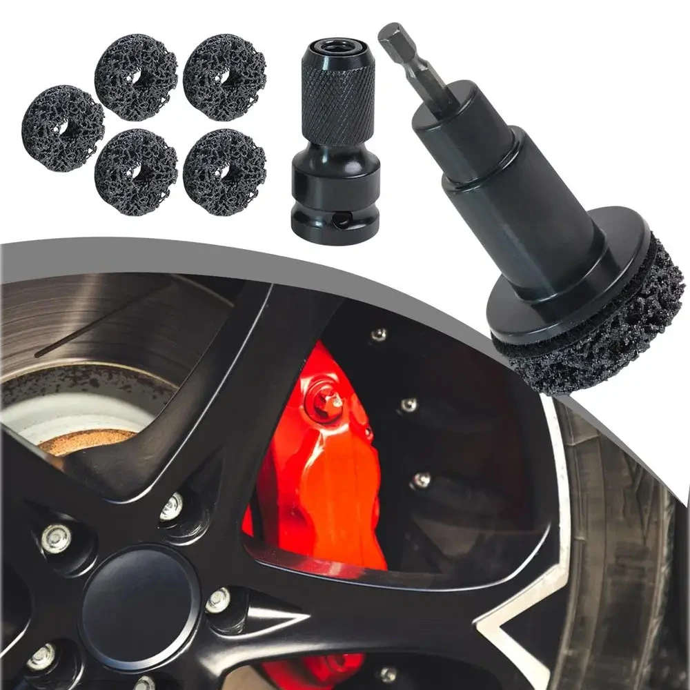 Auto Wheel Hub Brush Car Wheel Hub Grinder Rust Grinding Removal Tool Brake Disc Rust Removal Polishing Tool