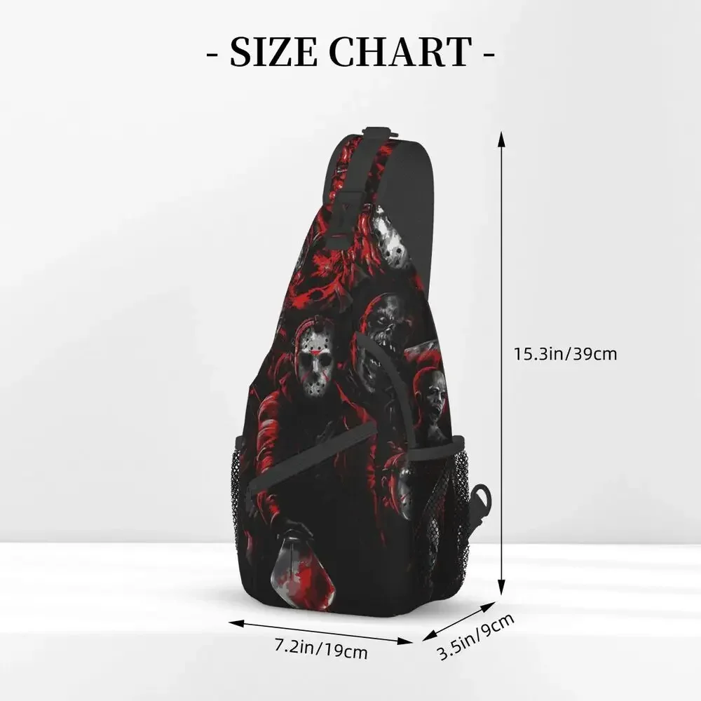 Scream Horror Movie Sling Chest Crossbody Bag Men Cool Halloween spalla zaino per viaggi in bicicletta