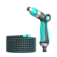 High pressure car washing gun with telescopic hose, adjustable nozzle with 3 spray modes, used for automatic household garden cl