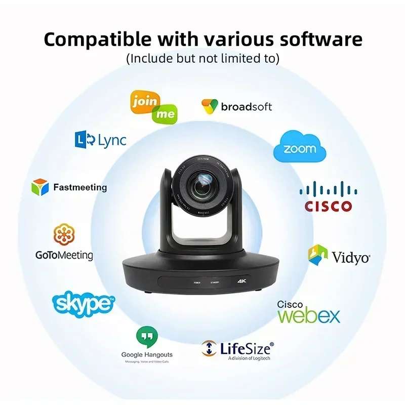 4K UHD auto tracking video conference camera Live Stream 20X Zoom 4K PTZ Webcam for live streaming live broadcasting