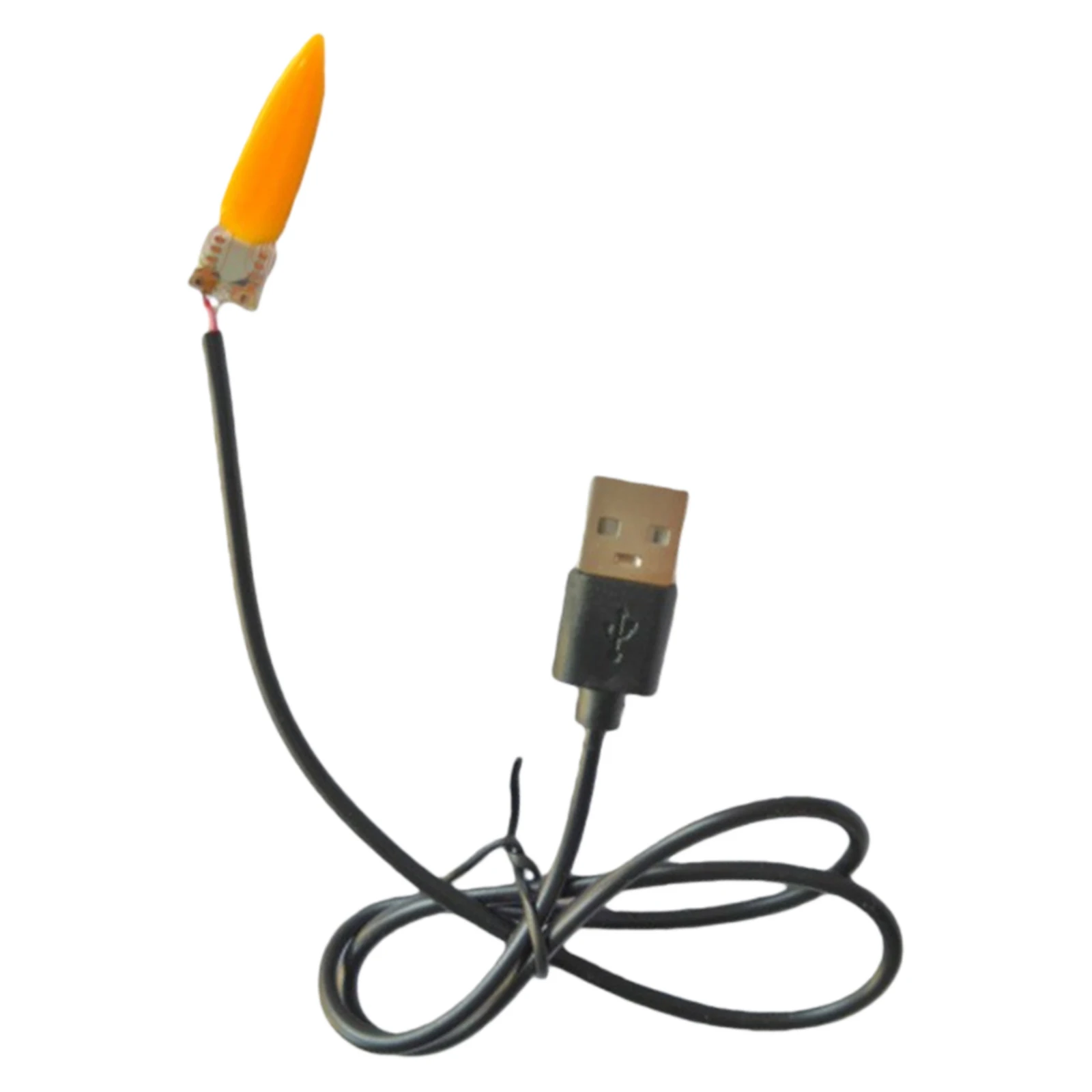 Irregular Lamp Atmosphere Chip with Usb Interface LED Flicker Effect Wick Simulation Candle Lamp Creative for Parties Cafes Bars