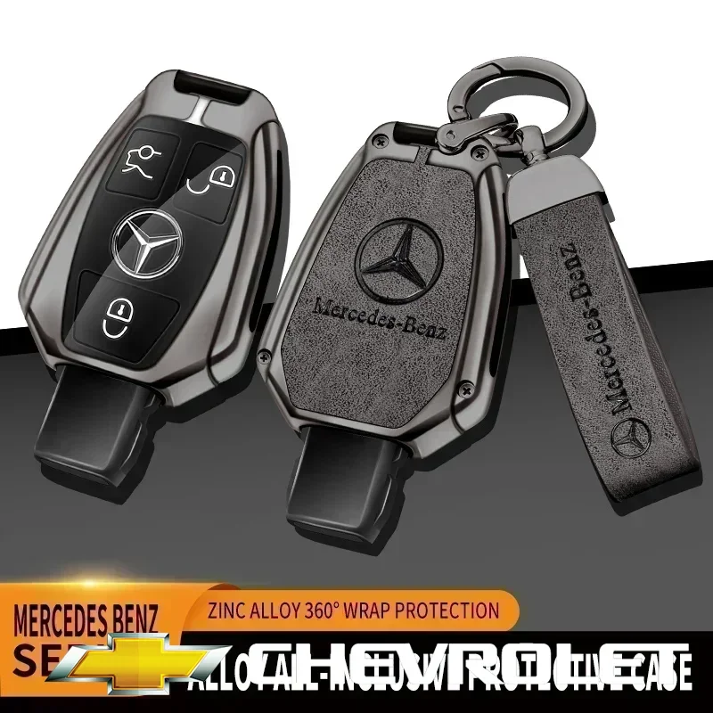 

Alloy Car Key Case Cover Protector Shell For Mercedes Benz A B C E Class GLS GLA GLK GLC CLS CLA AMG W204 W205 W212 W463 W176