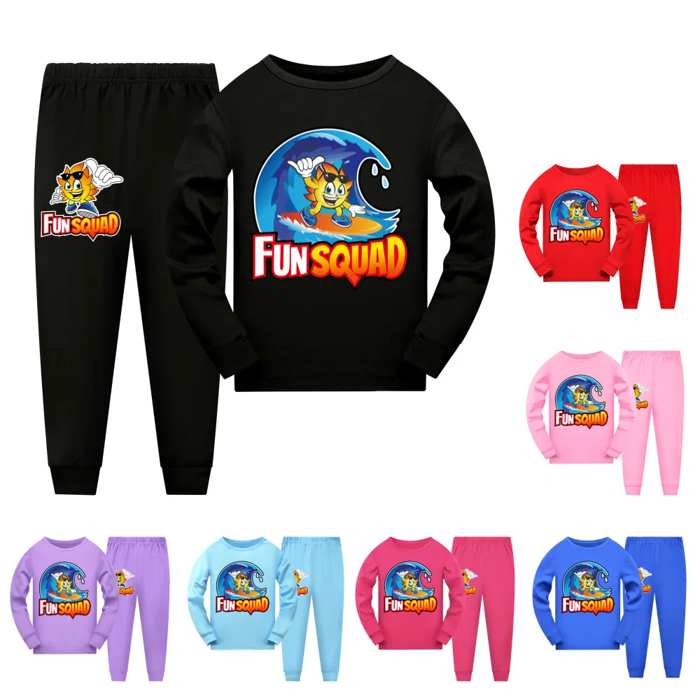 

Girls Boys Pyjamas Set Fun Squad Gaming Clothes For Kids Costume Pajamas Baby Pijama Suit Sleepwear Toddler Nightwear Pants