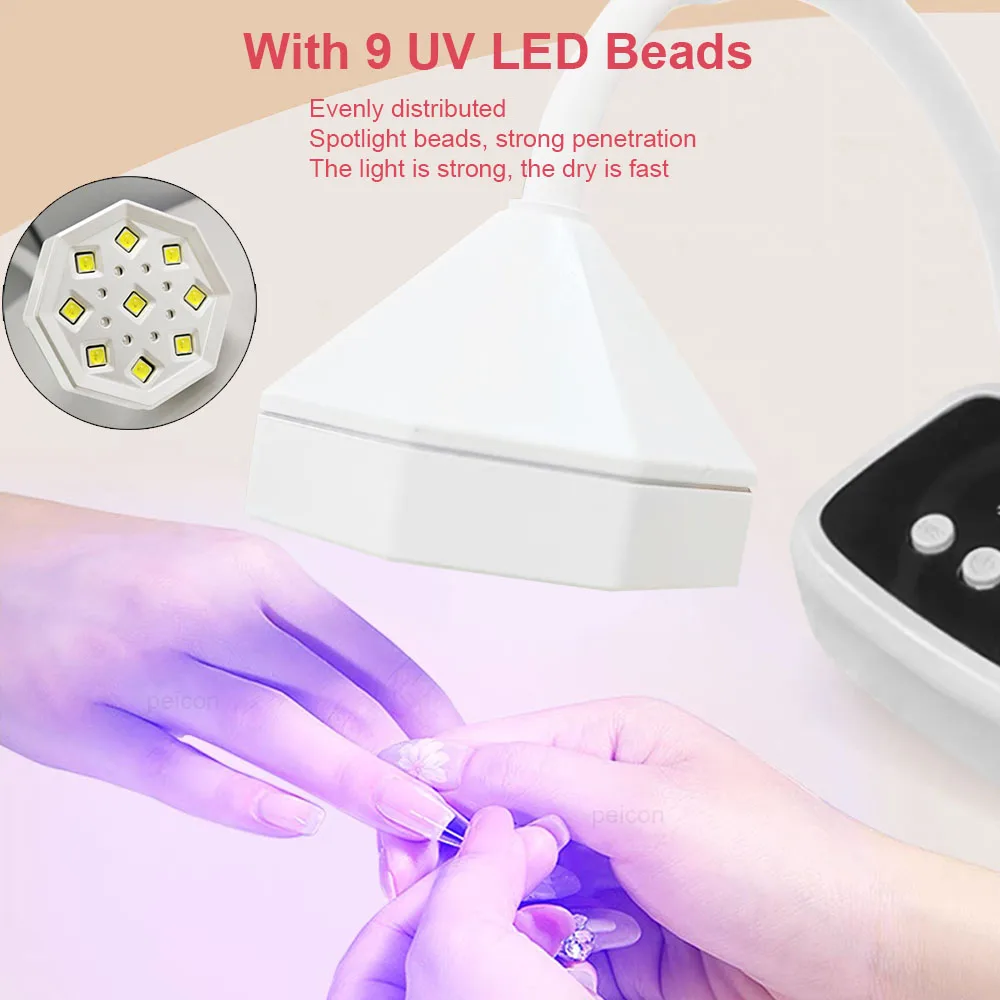 ネイルドライヤー UV ネイルランプ USB 充電式ポータブルミニネイルドライヤーランプネイルジェル乾燥ライトネイルアートドライヤーマニキュアツール