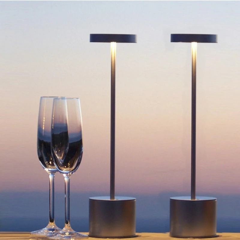 Lampe de Table sans fil Led en aluminium, moderne et Portable, à intensité variable, avec batterie Rechargeable par Usb, pour hôtel, Bar, salle à manger