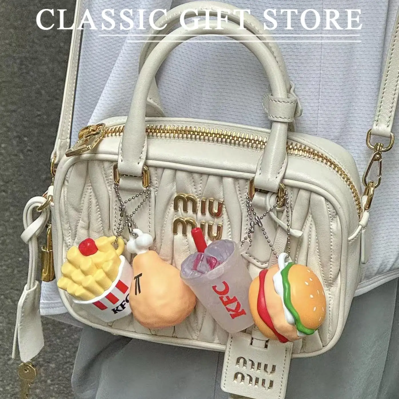 

Оригинальные подвески KFC, меняющие цвет, картофель фри, модель куриной ножки, Коллекционная игрушка, сумка, подвеска, украшение, подарки на день рождения для детей