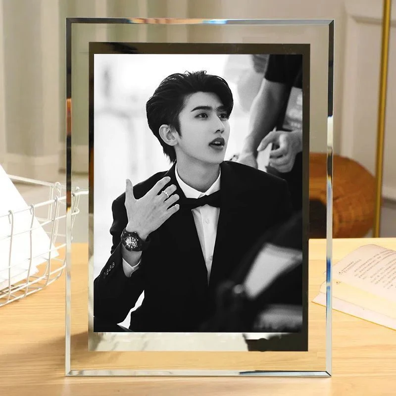 cai-xukun-peripheral-crystal-photo-frame-decoration-korean-styles-idol-photo-gift-for-friends-ikun-collector's-photo-board