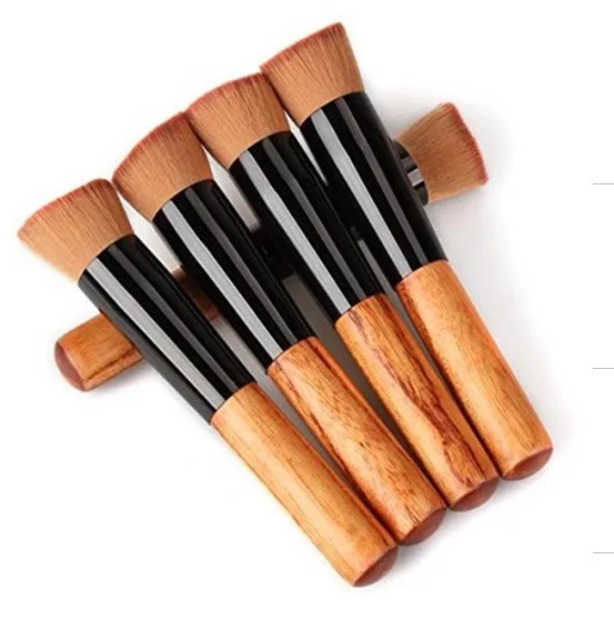Venta caliente, brocha de maquillaje individual, cabezal plano oblicuo, brocha para base, crema Bb, brocha correctora, colorete, herramienta de belleza, fabricante, venta directa