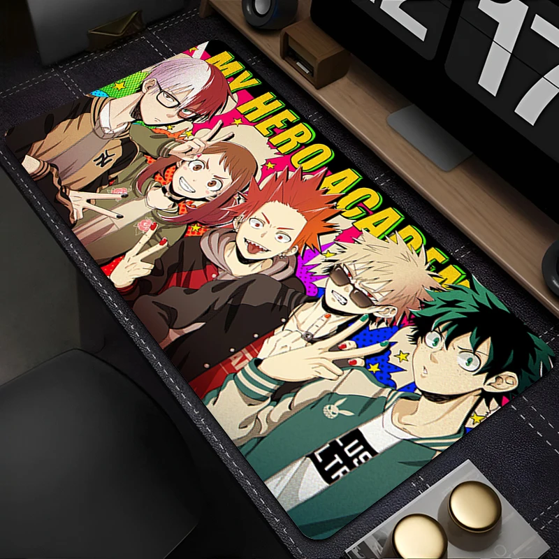 

Mousepad Laptop Office Cabinet Keyboard Pad PC Desk Mat Large My Hero A-academia Cartoon Mouse Pad Non-slip Rubber Extended Pad