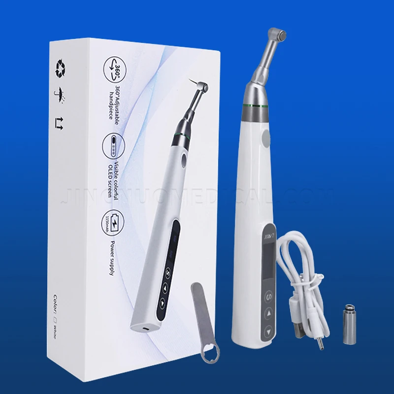 Dental Endo Motor Macchina per il trattamento del canale radicolare Endomotor 16:1 Contraangolo standard Endodonzia Attrezzatura per dentista wireless