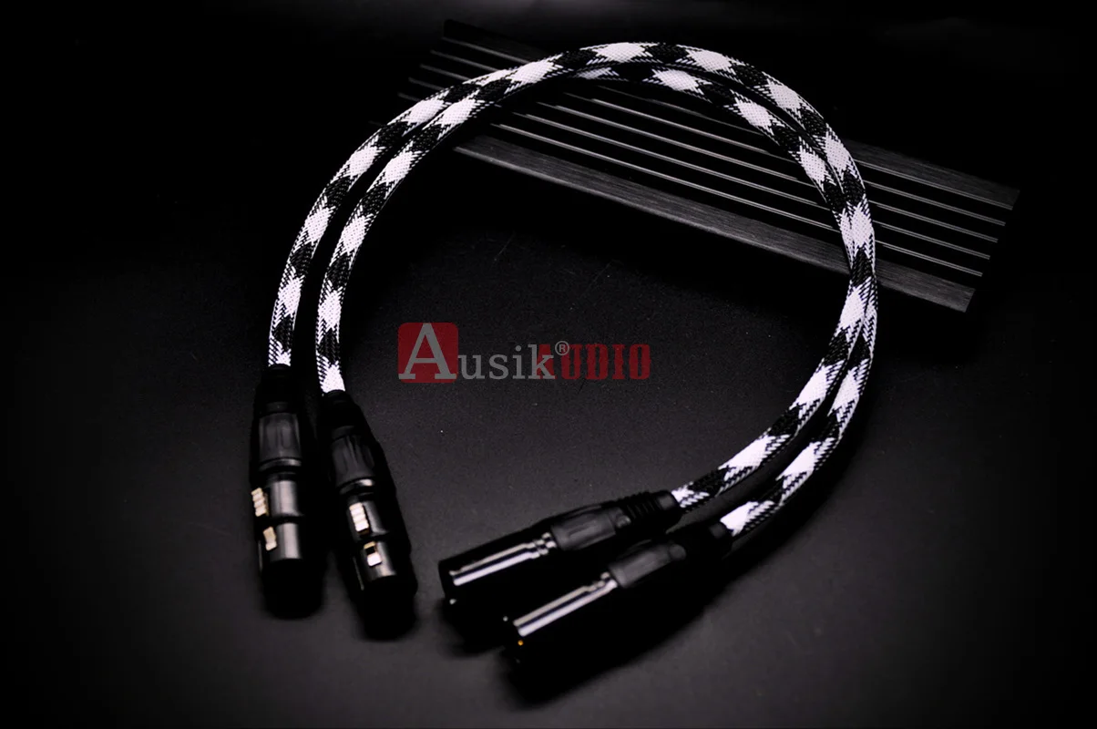 1Pair HIFI XLR To XLR 3Pin ( Male to Female ) Canare Audio Cable  / 0.2m 0.3m 0.5m 1m 1.5m 2m 3m 5m / AUSIK AS024