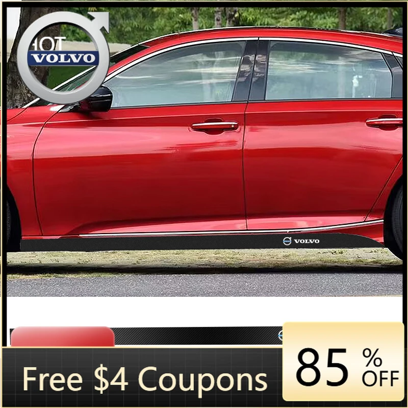 

Новые эмблемы 2026 года для Volvo: 2 шт. наклеек на боковые пороги из углеродного волокна с логотипом для Volvo R-Design AWD C30 C70 S40 S60 S