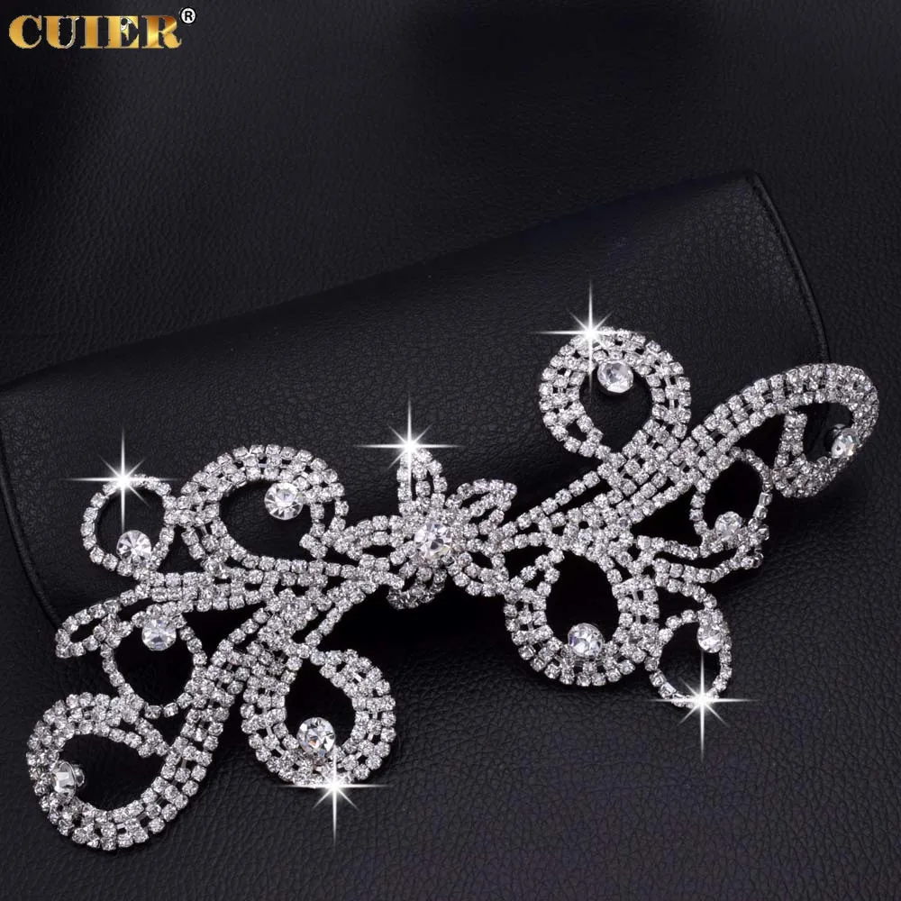 2pcs/lot glitter Crystals Rhinestones Appliques DIY Sewing Accessories Strass Trim appliques for clothing for Bridal Dress Belt