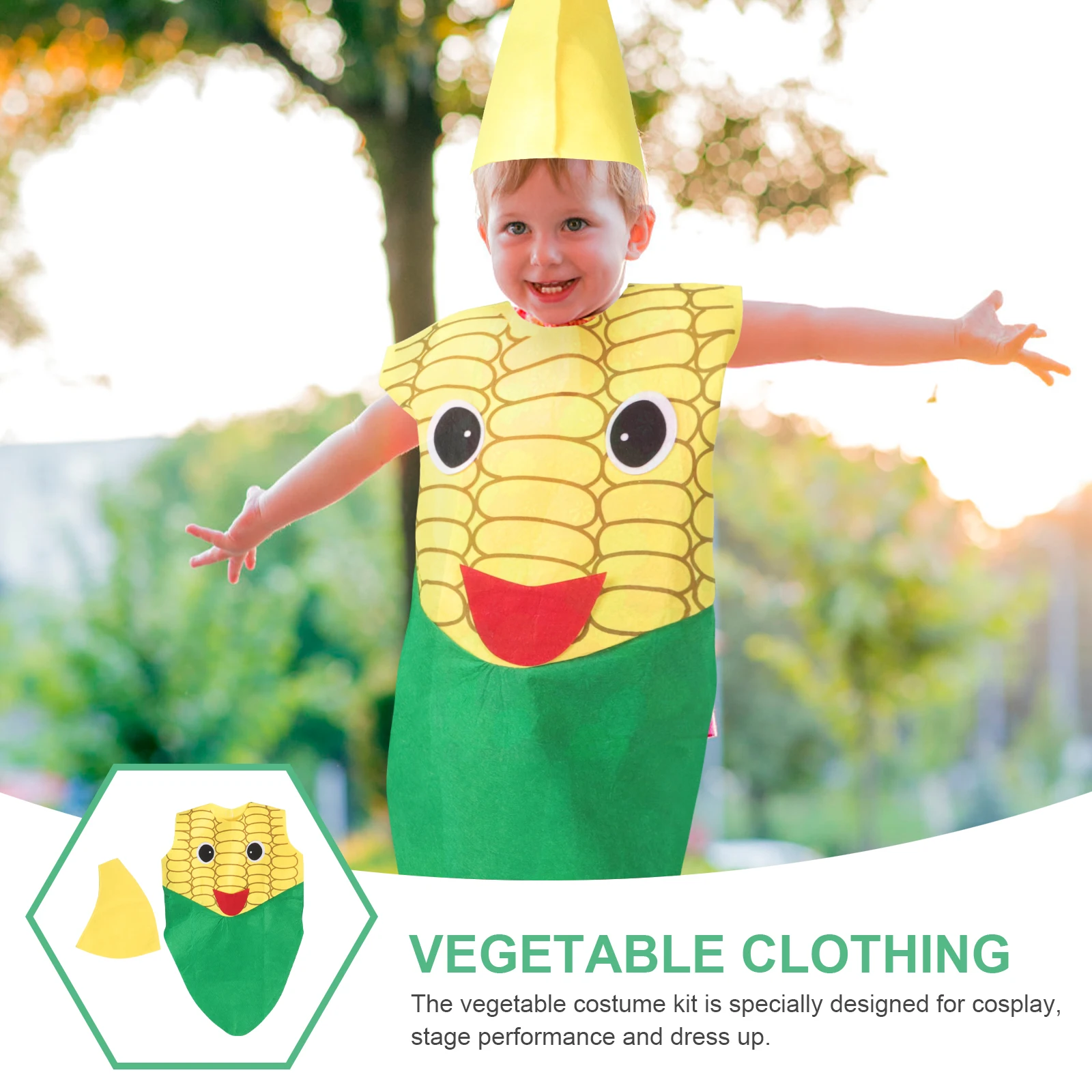 

Eggplant Costume Kids Party Vegetable Stage Performance Clothes Corn Supplies Non Woven Fabric Children Toddler Decorative Kids
