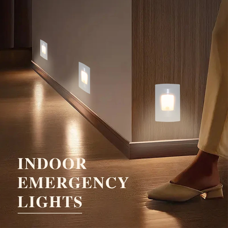 PIR Induction LED Emergency Automatic Lighting for Home Bedroom Corridor Lamp 2 Modes Failure Safety Warning Indoor Work Light