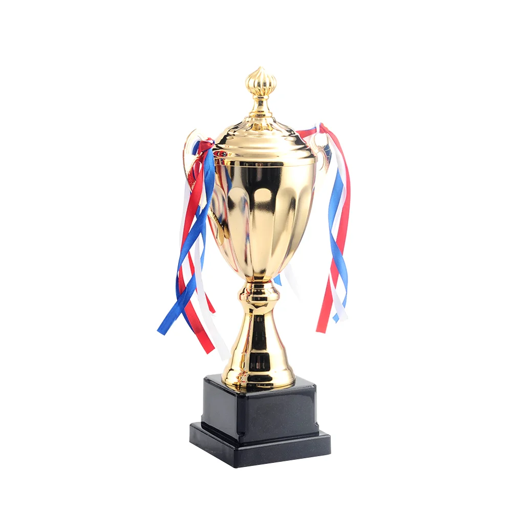 

1PC Sports Match Trophy Metal Trophy School Tournament Honor Trophy for Competition Ceremony (34cm)